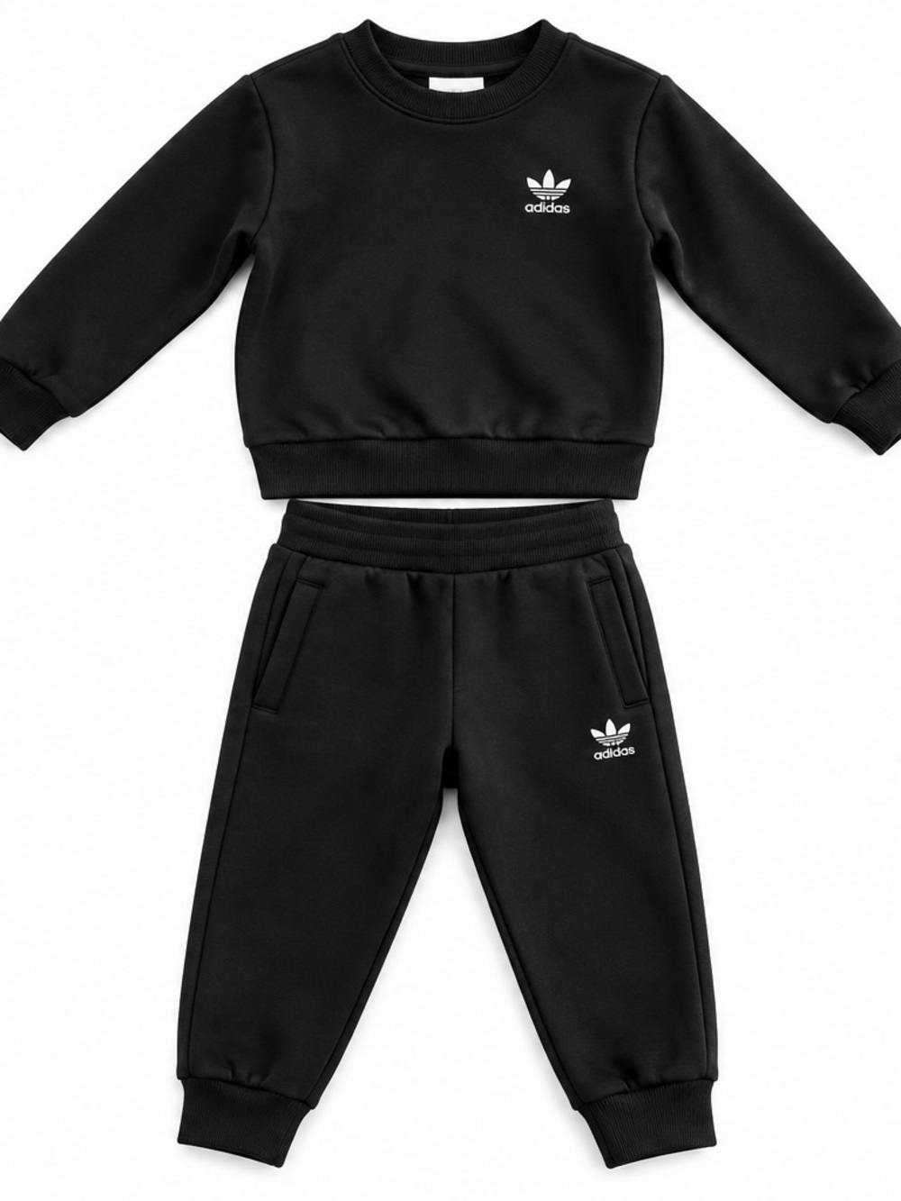Adidas Kids Black Logo Sweatshirt & Joggers Set